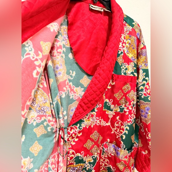 Victoria's Secret Gold Label VTG Quilted Satin Maxi Robe - M/L - Picture 6 of 8